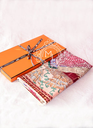 Hermes Hermes "Cavaliers du Caucase" Pale Rose Pink Cashmere 140 GM Shawl - view 2