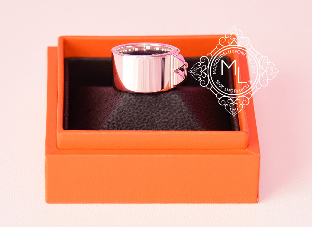 Hermes CDC 925 Silver Collier de Chien Ring 54