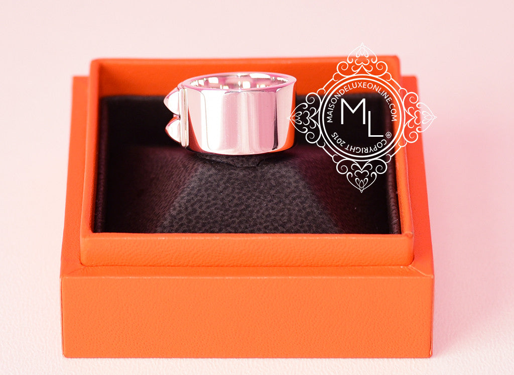 Hermes CDC 925 Silver Collier de Chien Ring 54