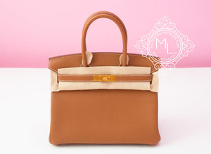 Hermes Hermes Gold Tan Togo GHW Birkin 30 Handbag - view 1