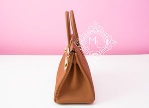 Hermes Hermes Gold Tan Togo GHW Birkin 30 Handbag - view 3