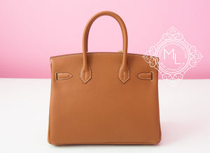 Hermes Hermes Gold Tan Togo GHW Birkin 30 Handbag - view 4