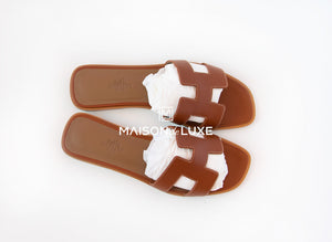 Hermes Hermes Women's Gold Oran Sandal Slipper 37 Shoes - view 4