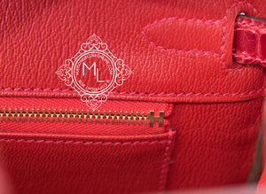 Hermes Hermes Braise Red Crocodile Birkin 25 Handbag - view 12
