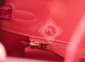 Hermes Hermes Braise Red Crocodile Birkin 25 Handbag - view 13