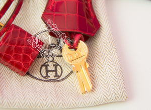 Hermes Hermes Braise Red Crocodile Birkin 25 Handbag - view 15