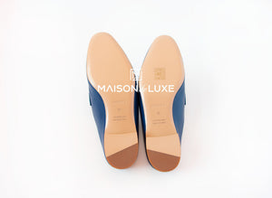 Hermes Hermes Women's Blue Maritime Rivoli 37 Mule Shoes - view 5