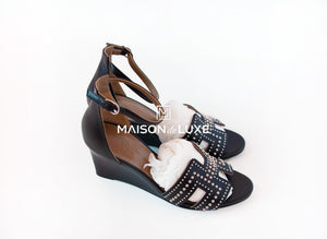 Hermes Hermes Women's Black Legend Sandal 37 Shoes - view 4