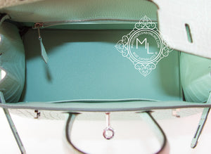 Hermes Hermes Green Vert d'eau Crocodile Birkin 25 Handbag - view 11