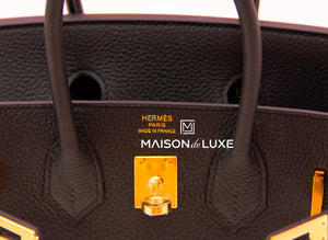 Hermes Hermes Black Noir Togo GHW Birkin 25 Handbag - view 10