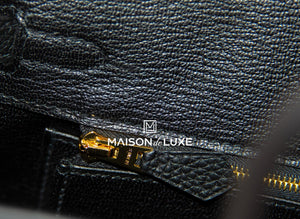 Hermes Hermes Black Noir Togo GHW Birkin 25 Handbag - view 13