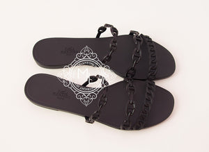 Hermes Hermes Womens Rivage Jelly Black Sandal Slipper 38 Shoes - view 3