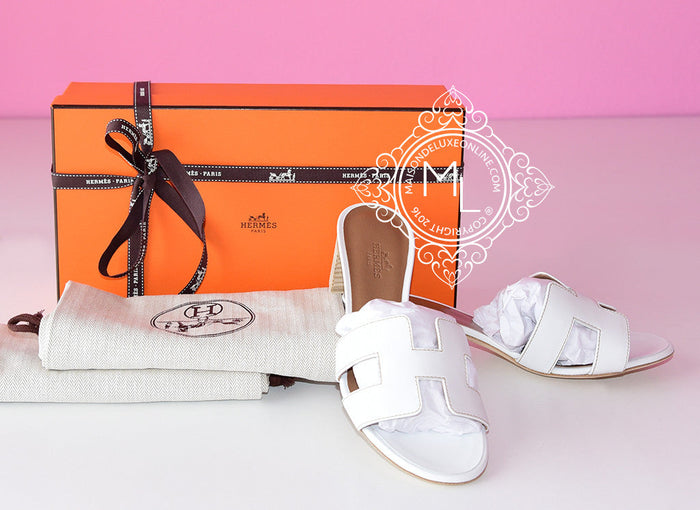 Hermes Hermes Womens White Oasis Sandal Slipper 36 Shoes