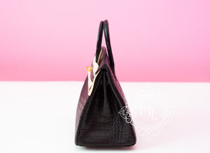 Hermes Hermes Noir Black Matte Crocodile Gold Birkin 25 Handbag - view 4