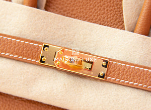 Hermes Hermes Gold Brown Togo GHW Birkin 25 Handbag - view 8