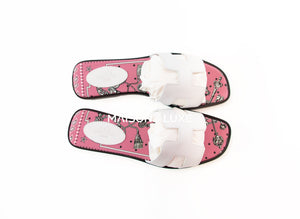 Hermes Hermes Women's Blanc Oran Sandal Slipper 37 Shoes - view 3
