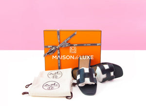 Hermes Hermes Women's Black Oran Sandal Slipper 38 Shoes - view 1
