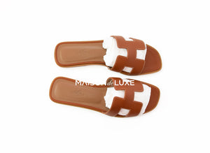 Hermes Hermes Women's Gold Oran Sandal Slipper 39 Shoes - view 3