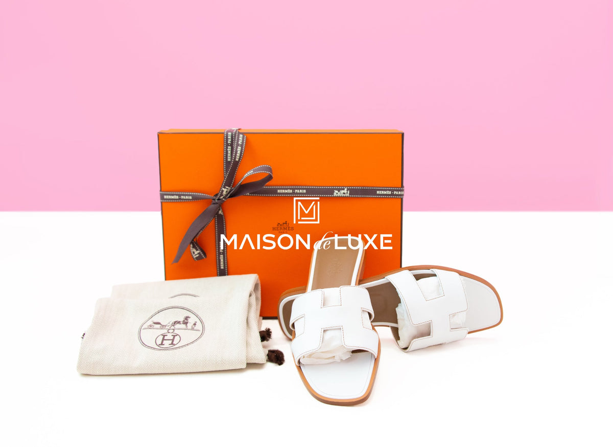 Hermes Hermes Women's White Oran Sandal Slipper 39 Shoes