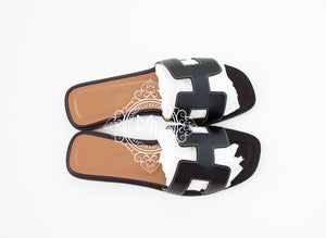 Hermes Hermes Womens Black Oran Sandal Slipper 36 Shoes - view 3