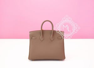 Hermes Hermes Etoupe Togo GHW Birkin 25 Handbag - view 4