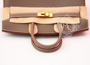 Hermes Hermes Etoupe Togo GHW Birkin 25 Handbag - view 7
