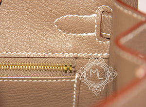 Hermes Hermes Etoupe Togo GHW Birkin 25 Handbag - view 10