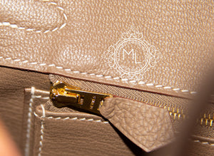 Hermes Hermes Etoupe Togo GHW Birkin 25 Handbag - view 11