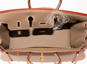 Hermes Hermes Etoupe Togo GHW Birkin 25 Handbag - view 12