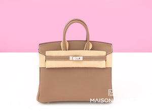 Hermes Hermes Birkin 25 Etoupe Togo Palladium Hardware - view 1