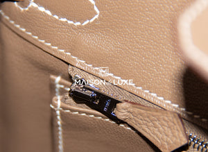 Hermes Hermes Birkin 25 Etoupe Togo Palladium Hardware - view 12