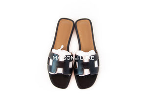 Hermes Hermes Women's Black Oran Sandal 38 - view 4
