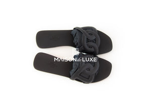 Hermes Hermes Women's Noir Black Aloha Sandal Slipper 37 Shoes - view 3