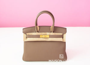 Hermes Hermes HSS Etoupe + Purple Togo GHW Birkin 30 Handbag - view 1
