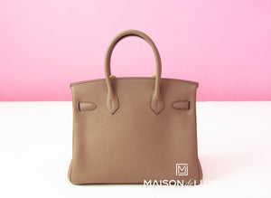Hermes Hermes HSS Etoupe + Purple Togo GHW Birkin 30 Handbag - view 4