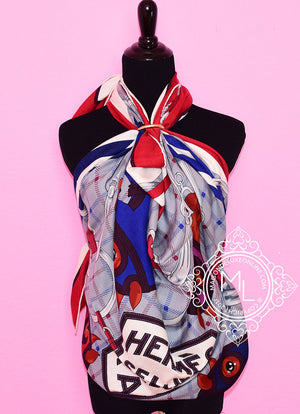 Hermes Hermes "Tatersale" Rouge H Cashmere 140 GM Shawl Scarf - view 7