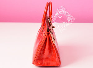 Hermes Hermes Geranium Red Crocodile Gold Birkin 25 Handbag - view 4