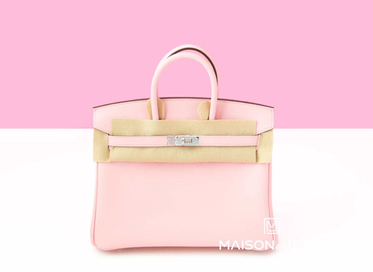 Hermes Hermes Rose Sakura Pink Swift PHW Birkin 25 Handbag