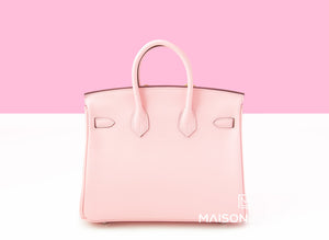 Hermes Hermes Rose Sakura Pink Swift PHW Birkin 25 Handbag - view 4