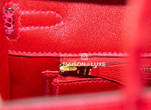 Hermes Hermes Braise Red POROSUS Crocodile Birkin 25 Handbag - view 11