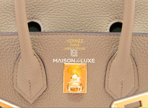 Hermes Hermes Birkin 25 Beige Marfa Togo Gold Hardware - view 9