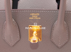 Hermes Hermes Gris Meyer Epsom GHW Sellier Birkin 25 Handbag - view 10