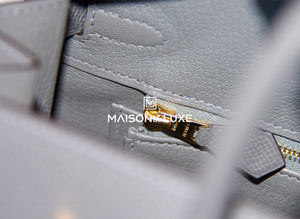 Hermes Hermes Gris Meyer Epsom GHW Sellier Birkin 25 Handbag - view 13