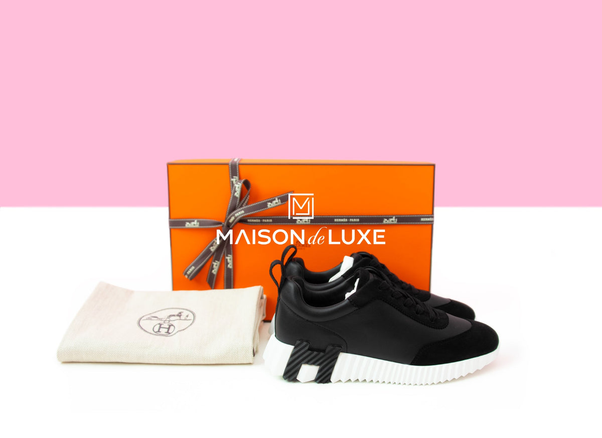 Hermes Hermes Women's Black Bouncing 37.5 Sneaker