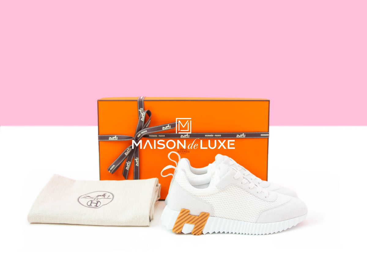 Hermes Hermes Women's White Bouncing 37.5 Sneaker