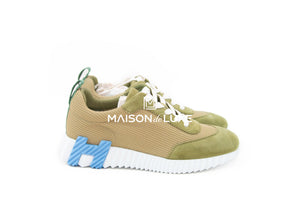 Hermes Hermes Women's Vert Celadon Bouncing 37 Sneaker - view 2
