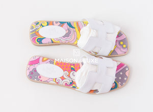 Hermes Hermes Womens White Oran Sandal Slipper 36 Shoes - view 3