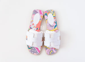 Hermes Hermes Womens White Oran Sandal Slipper 36 Shoes - view 4