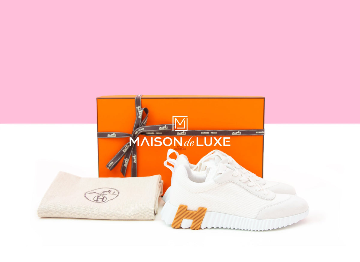 Hermes Hermes Women's White Bouncing 37.5 Sneaker