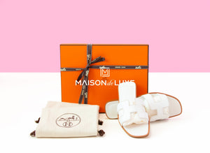Hermes Hermes Women's White Oran Sandal 37 - view 1
